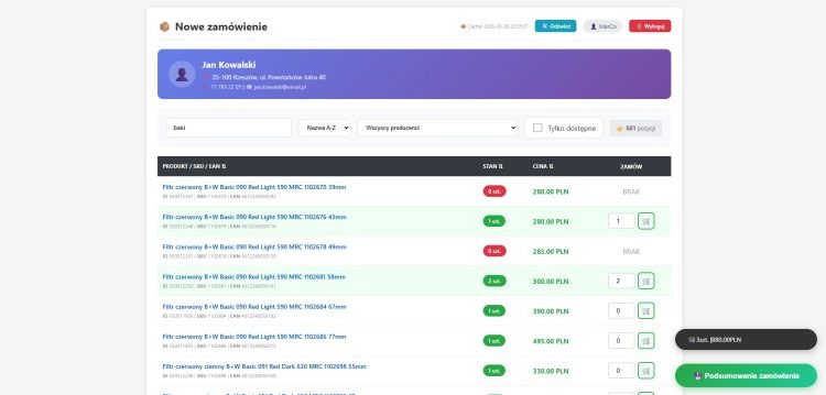 Sklep internetowy z magazynem w Base