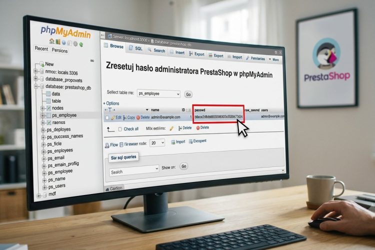 Zmiana hasła w PrestaShop